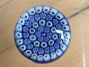 Vintage Scottish John Deacons STK Millefiori & Latticino Cane Glass Paperweight - Picture 1 of 6