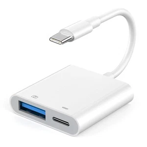 Adaptador de cámara USB C a USB para iPhone 16 portátil USB C macho a hembra USB OT... - Imagen 1 de 9