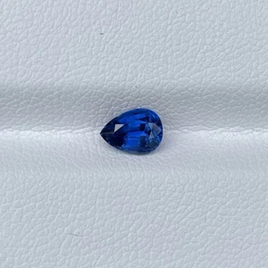 0.88 Cts Natural Blue Sapphire Pear Cut Gemstone Special Anniversary Gift - Picture 1 of 4
