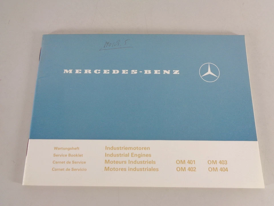Wartungsheft blanko Mercedes Industriemotoren OM 401 / 402 / 403 / 404  08/1974 - Bild 1 von 3