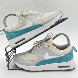 Nike Air Max Thea Silber Sneaker Gr. UK 4 Blau Strick Gym Running 599409-008 - Bild 1 von 8