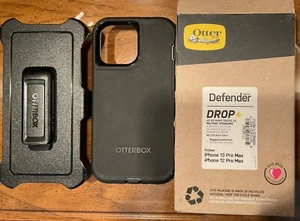 OtterBox DEFENDER SERIES for iPhone 13 Pro Max & iPhone 12 Pro Max - Black NEW - Zdjęcie 1 z 5