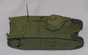 VINTAGE 1/76 MATCHBOX BUILT PAINTED FRENCH CHAR B 1 BIS TANK WW2 READY TO GO - Picture 1 of 4