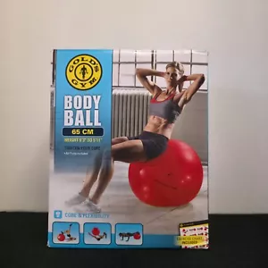 Gold’s Gym 65CM Body Ball with Pump - Core & Flexibility Training - NO Exercise - Picture 1 of 5
