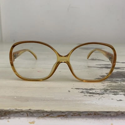 OPTYL - De colección Años 70 Para Mujer Plástico Marrón Sin Receta Anteojos Monturas Foto 1 de 4