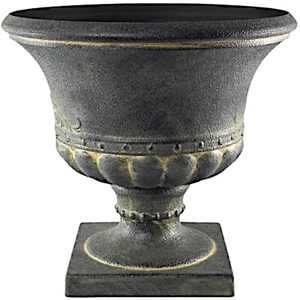 Elegant Grey Flower Planter Outdoor Urn Ideal Garden Decor & Perfect Flower Pots - Picture 1 of 10