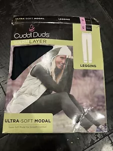 Cuddl Duds Women's SMALL Black Warm Layer Ultra Soft Modal Legging w/ Pocket - Picture 1 of 3
