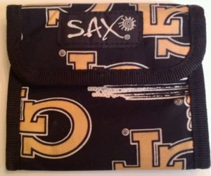 Georgia Tech Yellowjackets Folding Nylon Wallet SAX Saxtotes Trifold Rare Black  - Picture 1 of 12