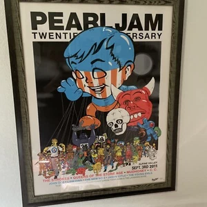 Pearl Jam PJ20 East Troy 2011 Alpine Valley Ames Poster in Custom Frame - Picture 1 of 3