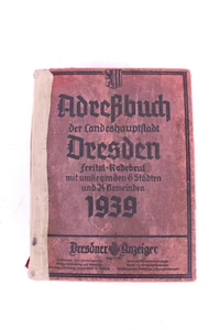 Adressbuch Dresden Freital Radebeul 1939 Dresdner Anzeiger Privat Gewerbe Straße - Bild 1 von 9