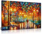 Rains Rustle Ii By Leonid Afremov Canvas Wall Art Picture Print For Home Deco