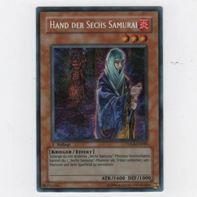 YuGiOh TDGS-DE085 Hand of the Six Samurai secret 1st German LPNM Duelist Genesis - Image 1 of 2