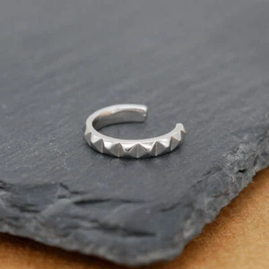 Pendientes con clip de engranaje de plata esterlina 925 A4095 - Imagen 1 de 5
