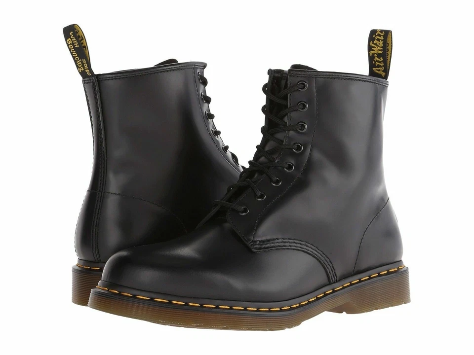 Dr Martens 1460 Unisex Leather Boots - 5UK, Black Smooth