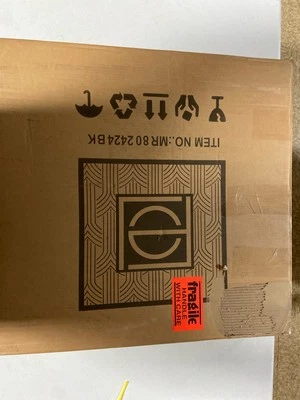 Elegant Lighting MR802424BK Evermore 24" Square Black Bathroom Mirror Foto 1 de 3