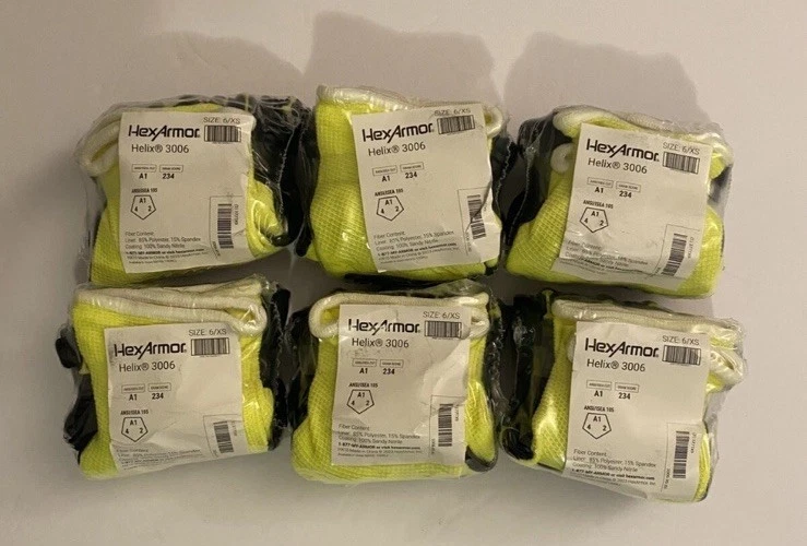 Individual HEXARMOR Helix 3006 Safety Gloves Size 8/m . Z S/M/L