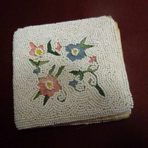 Vintage Floral Beaded WALLET by Jorelle Bags - Hand made in Belgium - EVC - Bild 1 von 4