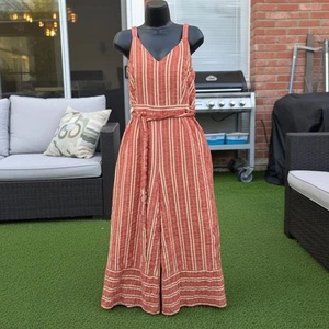 Anthro Ett Twa Robin Double Gauze Cotton Jumpsuit Size Small Lined Wide Leg - Picture 1 of 8