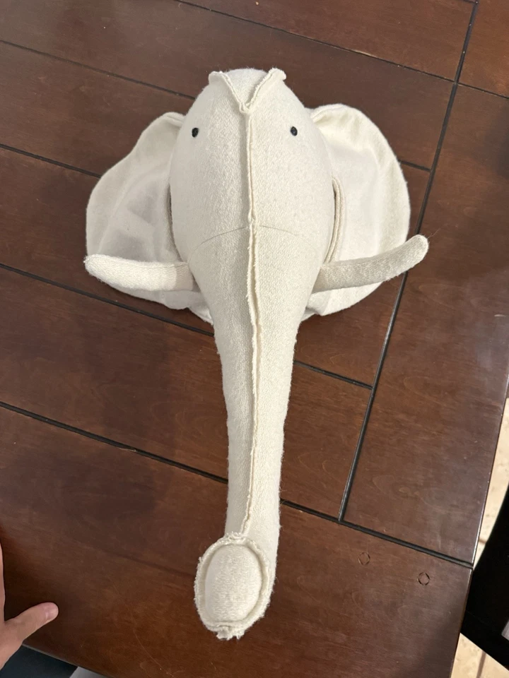 Elefante de felpa de 19" para montaje en pared raro sala de juegos infantil HECHO EN LA INDIA Foto 1 de 4