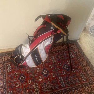 Tommy Armour Golf Bag Stand With Shoulder Straps White Black, Red EUC - Picture 1 of 7