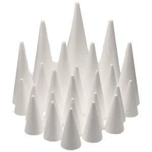 Paquete de 24 conos de espuma artesanal, conos de árbol de espuma, conos en forma de espuma para artes, 2402 - Imagen 1 de 7