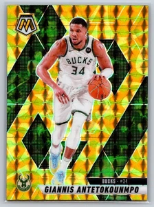 2024-25 Panini Mosaic - Giannis Antetokounmpo #13 Reactive Yellow Mosaic Prizm - Picture 1 of 2
