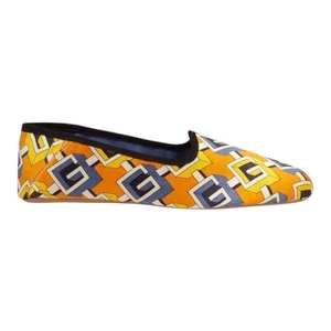 $570 New GUCCI Slippers Mens 8.5 Womens 9.5 EU-41 Yellow Flats Silk Satin Italy - Picture 1 of 6