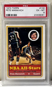 1973 Topps #130 PETE MARAVICH HOF All-Stars PSA 6 EX-MT Sharp!-(bin5827G) - Picture 1 of 2