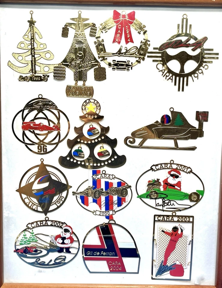 13 piezas CARA Caridades Carreras Vacaciones Adornos Andretti Newman Penske Ferran Foyt Foto 1 de 4