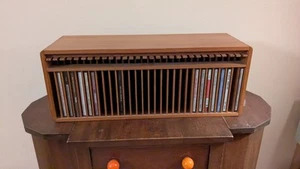 Porta CD vintage Kalmar Designs teak 30 con pulsanti di espulsione! - Foto 1 di 10