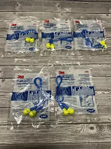 5 pares de tapones para los oídos reutilizables push-in nuevos de 3 M, con cable NRR28 - Imagen 1 de 2