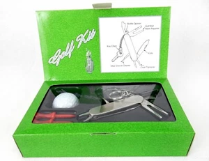 Golf Kit Gift Set, Multi-Tool w/Key Chain, Step-Up Tees, Ball, Gift Box, #GFC003 - Picture 1 of 8