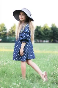 Lele for Kids Toddlers & Girls Draped Sleeves A-Line Cotton Dress - Picture 1 of 7