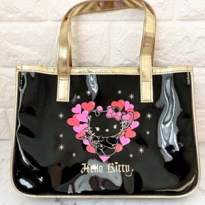 Devil Hello Kitty Kawaii Negro Esmalte Pequeño Bolso de Mano Sanrio Sin Usar - Imagen 1 de 7