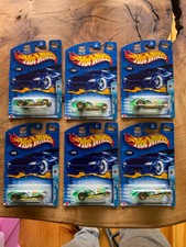 Lot of 6 2003 Hot Wheels Track Aces I Candy Green Silver Gold Sealed T4
