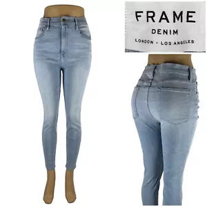 Frame Womens 31 X 27 Jeans Ali High Rise Cigarette Skinny Ankle Stretch Blue - Imagen 1 de 13