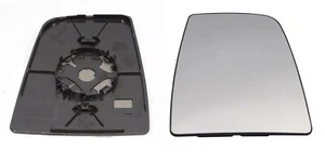 FORD TRANSIT MK8 2014 ON RIGHT DRIVERS UPPER WING MIRROR GLASS + BACK PLATE - Picture 1 of 2