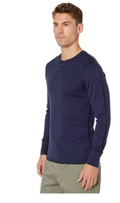 Camiseta G Star Korpaz Slim Grandad Henley Manga Larga Para Hombre XXL Azul Foto 1 de 4