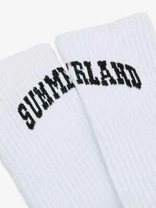NAHMIAS Men's SUMERLAND Slogan Cotton-Blend Socks - Picture 1 of 4
