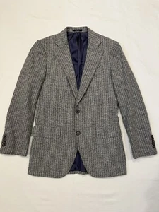 Suitsupply Alpaca/Cotton Blend Gray Striped Blazer Sportcoat Jacket US Mens 36R - Picture 1 of 24