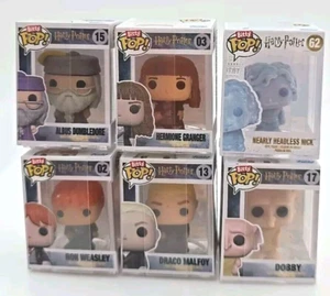 Funko Bitty Pop 6x Harry Potter Draco Ron Dobby Dumbledore Hermione Headless Nic - Picture 1 of 4
