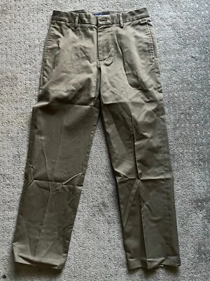 Pantalones Izod Hombres 30x30 Marrón Madison Chino Calce Recto Informal Trabajo Golf Logo Foto 1 de 4