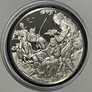 Seltene Geschichte der Indianer #24 PP Münze Sterlingsilber runde Medaille - Bild 1 von 17