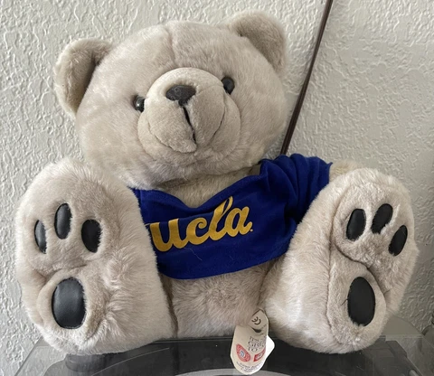 NWT - VINTAGE - UCLA 12" STUFFED PLUSH TEDDY BEAR - FOOTBALL BRUINS MASCOT Cover