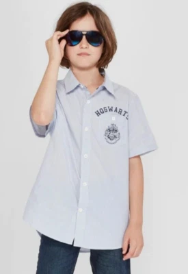 Harry Potter Boys Button Up Short Sleeve Dress Shirt Size L - Image 1 of 4