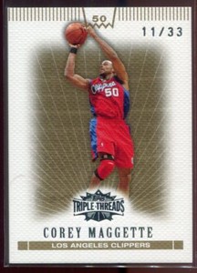 2007-08 Topps Triple Threads Gold 29 Corey Maggette 11/33