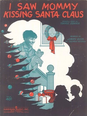 I Saw Mommy Kissing Santa Claus Partituras Piano Voz Guitarra 1952 Connor Boyd Foto 1 de 3