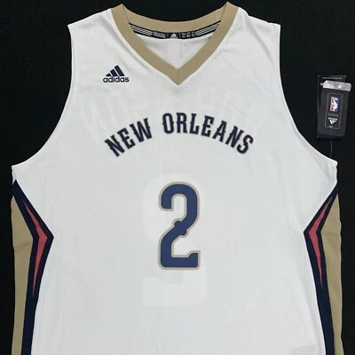 Camiseta deportiva Adidas Nate Robinson New Orleans Pelicans #2 Home blanca Swingman YXL rara Foto 1 de 4