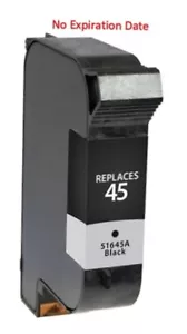 5PK HP 45 Black Ink Cartridges Non-OEM for Color Copier & Designjet Printers - Picture 1 of 13