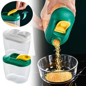 Closed Plastic Capacity Boxes Food Storage Dry Compartments For Cereal Snacks - Picture 1 of 16